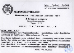 1856, 12.7., 2 Kr. schwarz, Maschinenpapier, Type III, auf Faltbrief ...