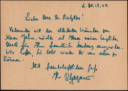 8 Pf. Postkarte, mit Wohnungsbauabgabe verwendet als Ortskarte in ...