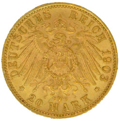 1903, 20 M. Gold "Georg", E, 7,16g, (fein), vzAutomatically generated ...