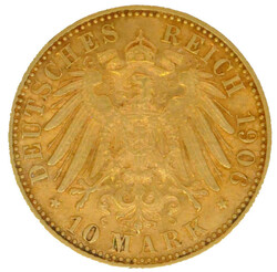 1906, 10 M. Gold "Friedrich August III", E, 3,58g (fein), vz, Auflage ...