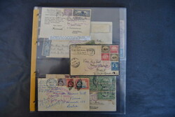 1928/33, 11 Zeppelin-Belege mit US-Frankaturen, dabei Briefe und ...