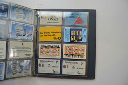 Telefonkarten, Tragekorb mit hunderten Karten, meist deutsch, viele ...