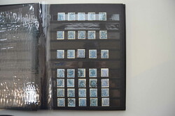 Schweden, 1858/72, 12 Öre blau (Mi.Nr. 9), gr. Karton mit ...