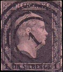 "1" (Aachen) zentr. Nummernstempel Type II, III, IV(2) und VI, alle ...