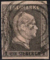 "8"III (Lupow) zentr. auf 1 Sgr. schwarz a. rosa, rechts oben winzig ...