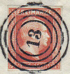 "13" (Alf) ideal zentr. auf 1/2 Sgr. orange, auf kl. Briefstück, ...