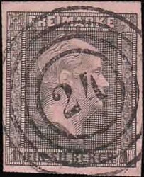 "24" (Altena) ideal zentr. auf 1 Sgr. schwarz a. rosa, ...