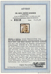 1/3 Sgr. grün, farbig dch., ideal gest., beste Erh., Attest Sommer ...