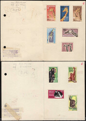 1961, 10 versch. mehrfarbige handgezeichnete Entwürfe des Malers und ...