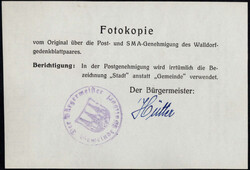 Walldorf (Werra), 2 Gedenkblätter mit 4er-Block Nr. 915 bzw. 917 und ...