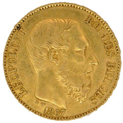 1867, 20 Franc Gold "Leopold II", 5,8g (fein), ssAutomatically ...