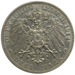 1914, 3 M. Friedrich II, G, leicht berieben, vzAutomatically ...