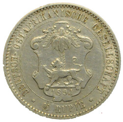 DOA, 1/4 Rupie 1891 Wilhelm II in Uniform, ssAutomatically generated ...