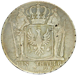 1796, Taler Friedrich Wilhelm II, A, ssAutomatically generated ...
