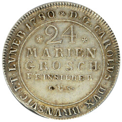 Wolfenbüttel, 24 Mariengroschen 1780, Karl I, "Wilder Mann", ...