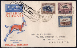 1932, 26.1., Brief mit WINDHOEK-KIMBERLEY lokaler Flugpost, weiter ...