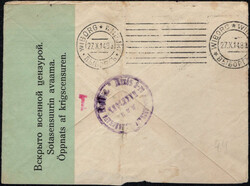 1914, FP-Brief mit K2 "Feldpost-Kont. 29" nach Wiborg mit Ank.-St., ...