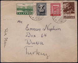 1947/55, 3 Briefe in die Türkei (Istanbul, Bursa und Ankara) mit ...