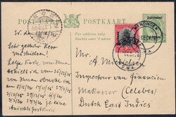 1926, Incoming Mail: 1/2 P. GA mit 1 P. ZuF aus Südwestafrika nach ...