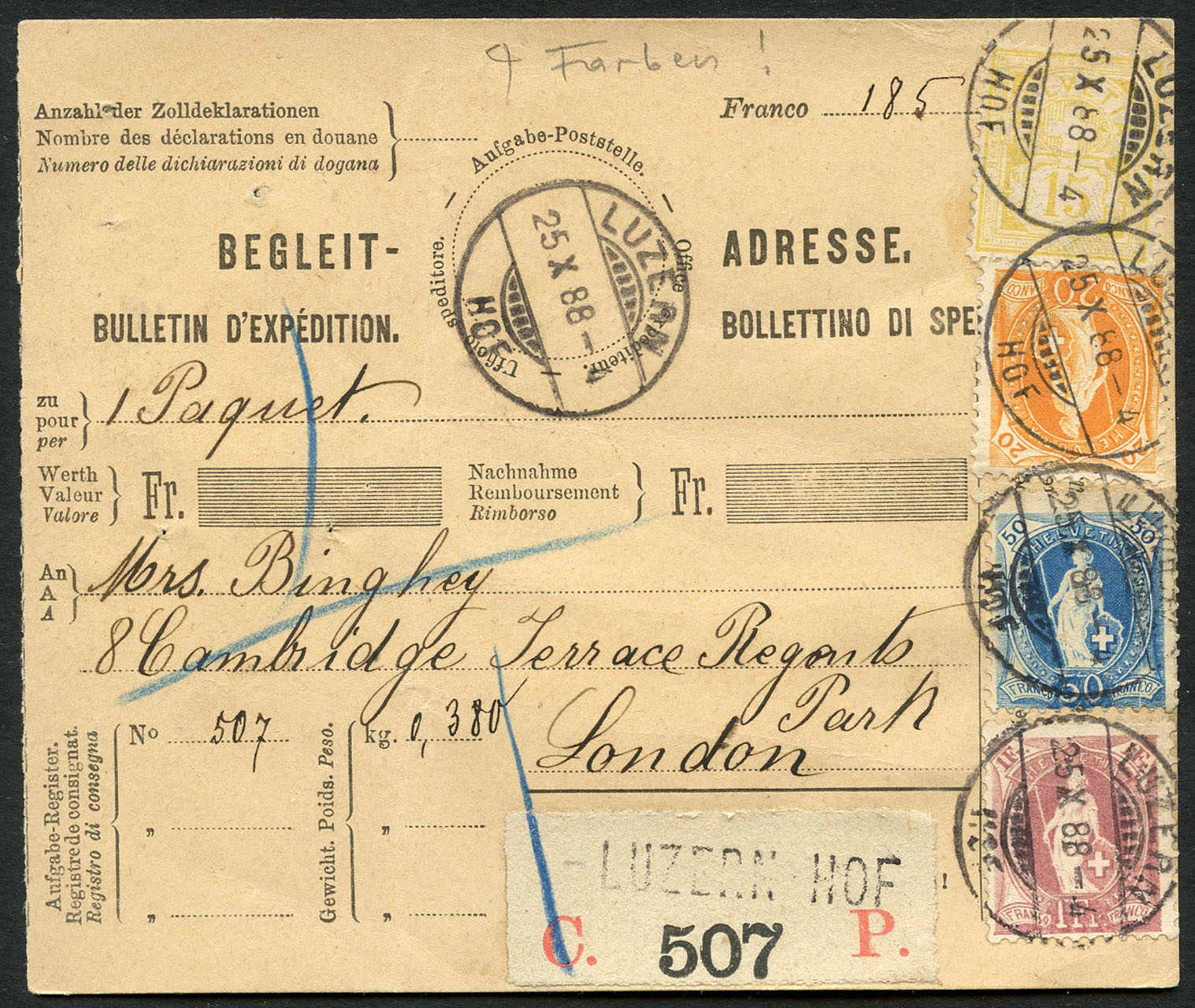 Lot 454 - schweiz schweiz -  Schwarzenbach Auktion Zurich 67th Auction - Session II