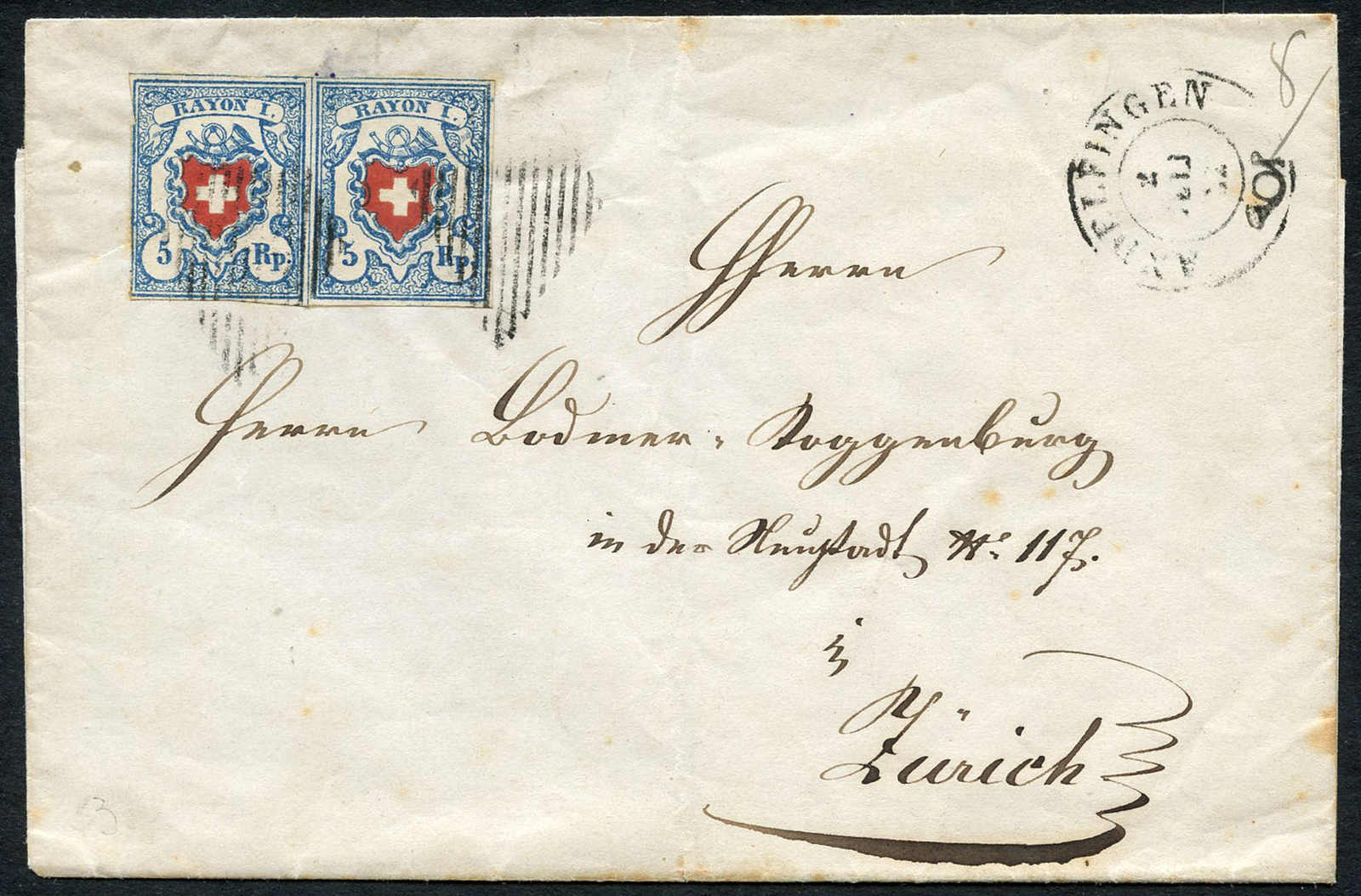 Lot 346 - schweiz Rayon I, hellblau, ohne KE (STEIN B3) - Schwarzenbach Auktion Zurich 67th Auction - Session II Lot 346 - schweiz Rayon I, hellblau, ohne KE (STEIN B3) - Schwarzenbach Auktion Zurich 67th Auction - Session II