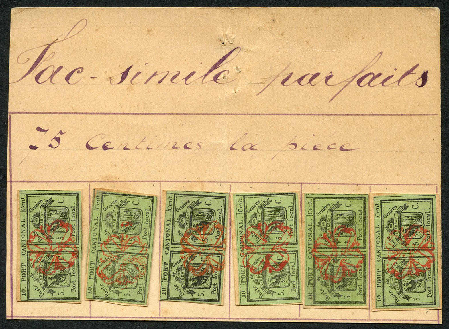 Lot 440 - schweiz schweiz - Schwarzenbach Auktion Zurich 67th Auction - Session II Lot 440 - schweiz schweiz - Schwarzenbach Auktion Zurich 67th Auction - Session II