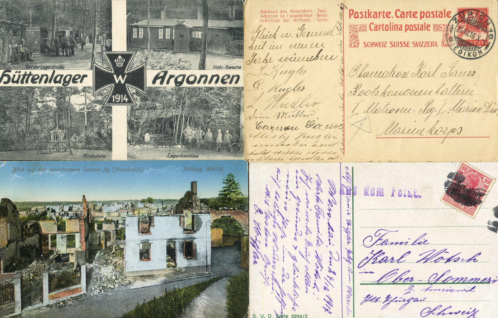 Lot 497 - deutschland feldpost i. wk - Schwarzenbach Auktion Zurich 67th Auction - Session II Lot 497 - deutschland feldpost i. wk - Schwarzenbach Auktion Zurich 67th Auction - Session II