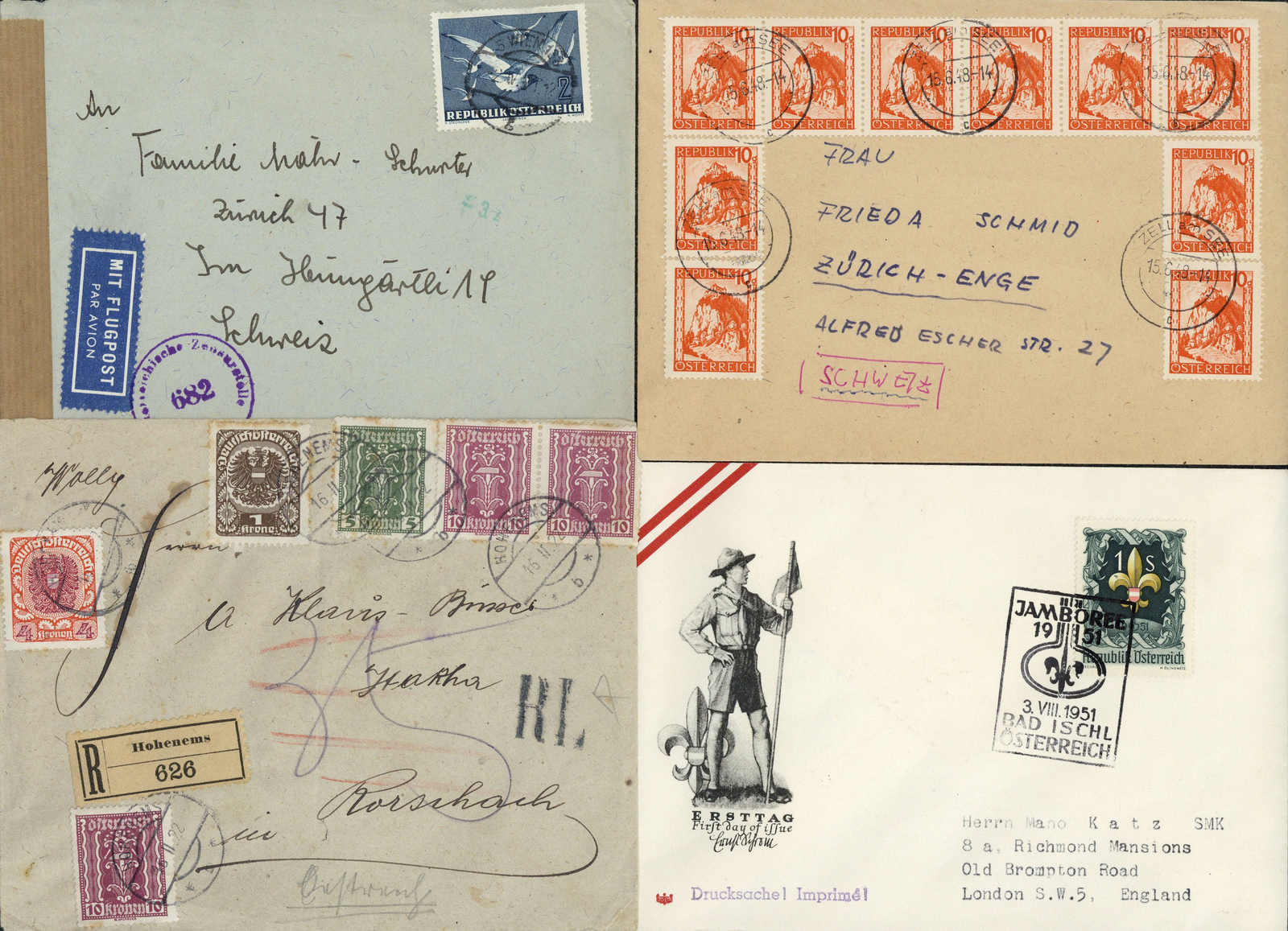 Lot 608 - europa österreich - Schwarzenbach Auktion Zurich 67th Auction - Session II Lot 608 - europa österreich - Schwarzenbach Auktion Zurich 67th Auction - Session II