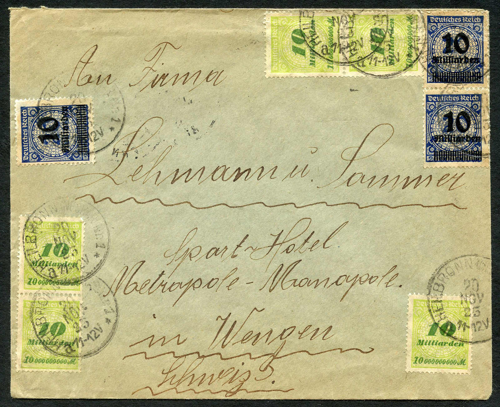 Lot 477 - deutschland Deutsches Reich, 1918/23 Inflationsausgaben -  Schwarzenbach Auktion Zurich 67th Auction - Session II