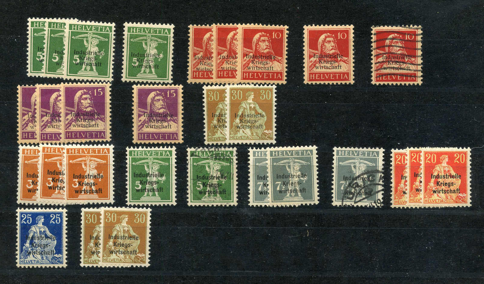 Lot 106 - schweiz Schweiz Dienstmarken für Kriegswirtschaft -  Schwarzenbach Auktion Zurich 67th Auction - Session I