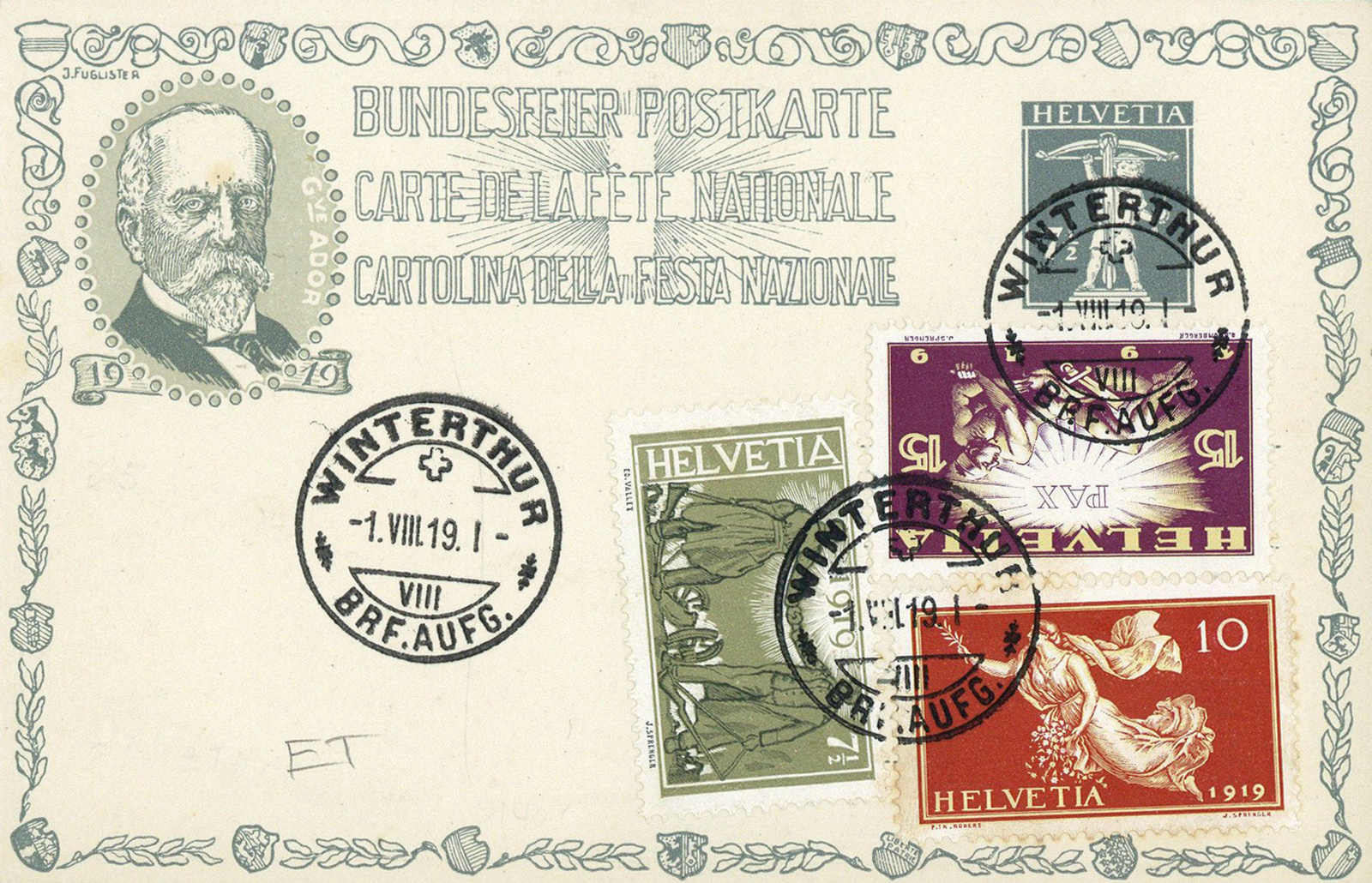 Lot 98 - schweiz schweiz pro patria -  Schwarzenbach Auktion Zurich 67th Auction - Session I