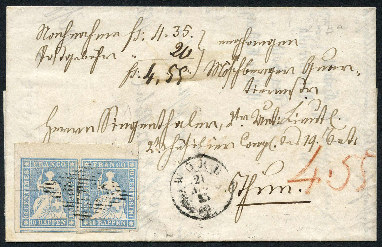 Lot 382 - schweiz Strubel - B1/B 1. Berner Druck - Schwarzenbach Auktion Zurich 67th Auction - Session II Lot 382 - schweiz Strubel - B1/B 1. Berner Druck - Schwarzenbach Auktion Zurich 67th Auction - Session II