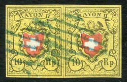 5655106: Rayon II, jaune, sans Croix face (Pierre D) - Cancellations and seals