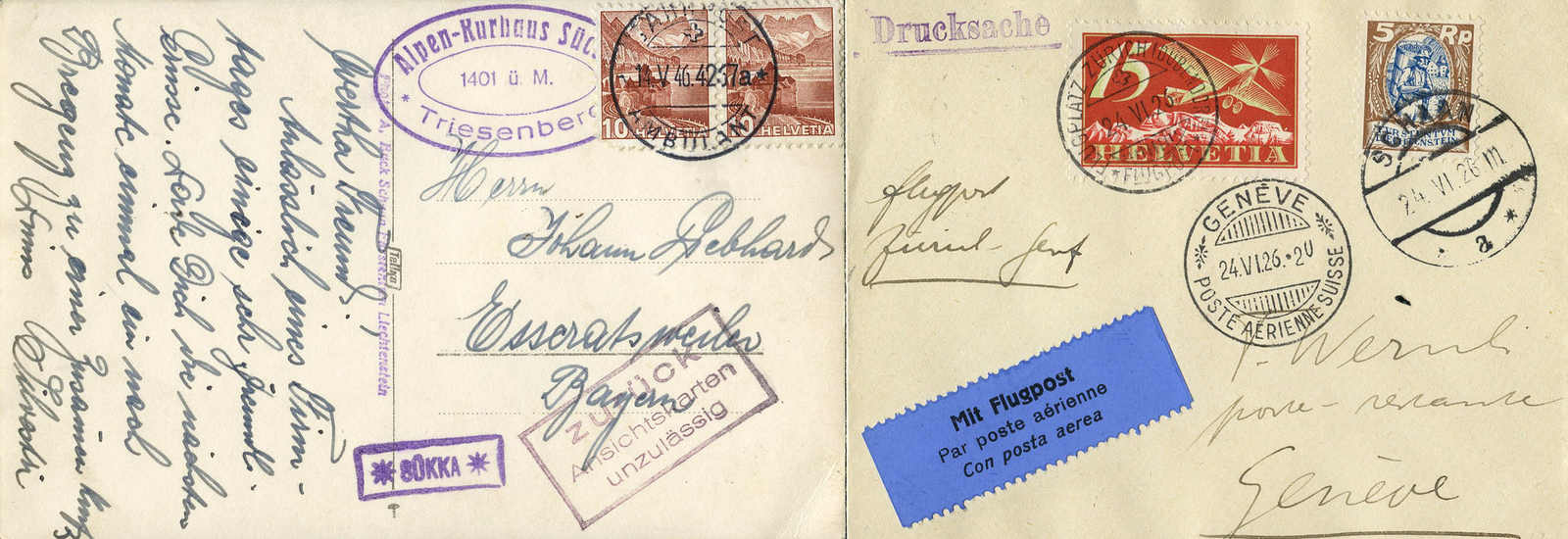 Lot 17 - sammlungen und posten sammlungen und posten zeppelin und luftpost -  Schwarzenbach Auktion Zurich 67th Auction - Session I