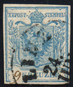 Österreich, 1850, 5 H I, 9 kr, Handpapier, gestempelt in ...