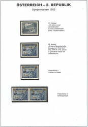 Österreich, 1953, 996 I - V, Plattenfehlersammlung inkl. ...