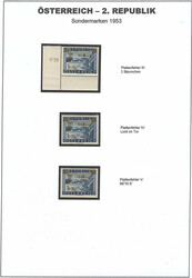 Österreich, 1953, 996 I - V, Plattenfehlersammlung inkl. ...