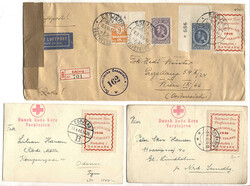 Österreich, Dänemark, 1946 Lagerpost Tarp: 6 Briefe mit ...