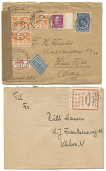 Österreich, Dänemark, 1946 Lagerpost Tarp: 6 Briefe mit ...