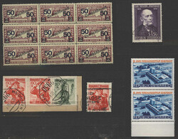 Österreich, 1921/81, Plattenfehlerlot mit 254 I (mittlere Marke ohne ...