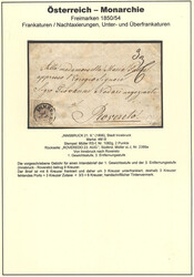 Österreich, 1850, postgeschichtliche Spezialsammlung mit gesamt 11 ...