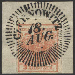 Österreich, 1850, Bukowina, CZERNOWITZ, 240 p, perfekt sitzender und ...