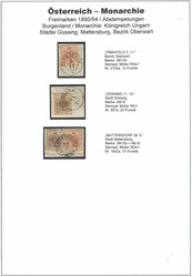 Österreich, 1850, Burgenland, Sammlung Abstempelungen auf ...