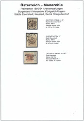 Österreich, 1850, Burgenland, Sammlung Abstempelungen auf ...