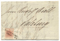 Österreich, 1850, Salzburg, TAMSWEG, 70p, zarter kompletter Abschlag ...