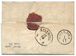 Österreich, 1850, Salzburg, THALGAU, 50 p, Luxusabschlag des ...