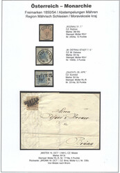 Österreich, 1850, Schlesien, umfangreiche Abstempelungssammlung mit ...