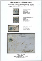 Österreich, 1850, Schlesien, umfangreiche Abstempelungssammlung mit ...