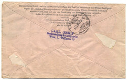 Österreich, 1891, WIEN - ULM, 15 Kreuzer - Rohrpostumschlag mit ...