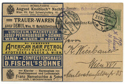 Österreich, 1907, WIEN, dekorative WERBEKARTE, vorder- und ...
